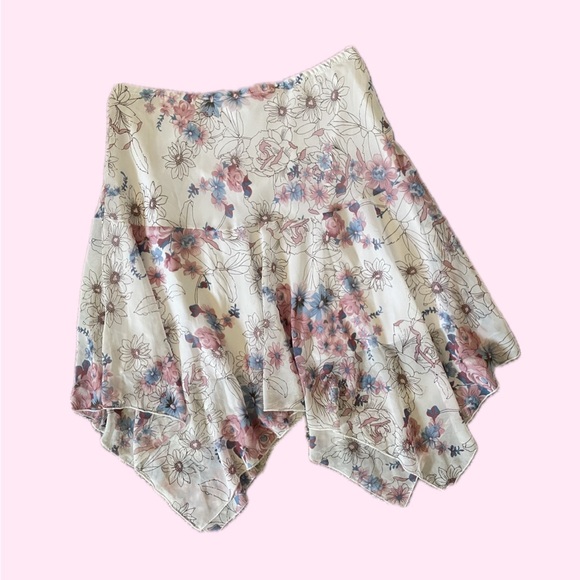 White Floral Midi Skirt - Picture 3 of 5